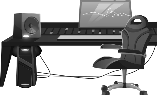sound mixing studio desk